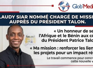 Bénin : L’animateur et producteur Claudy Siar nommé Chargé de mission auprès du Président Patrice Talon