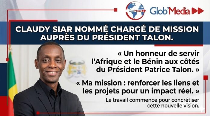 Bénin : L’animateur et producteur Claudy Siar nommé Chargé de mission auprès du Président Patrice Talon