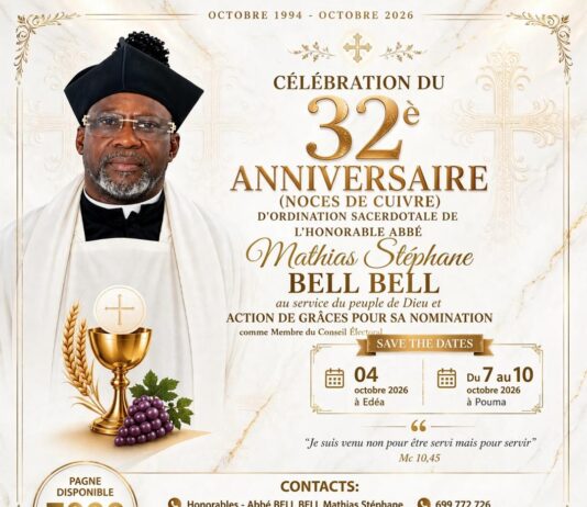 32 ans au service de Dieu et de la nation : La cité de Pouma en fête pour l’Abbé Mathias Stéphane Bell Bell